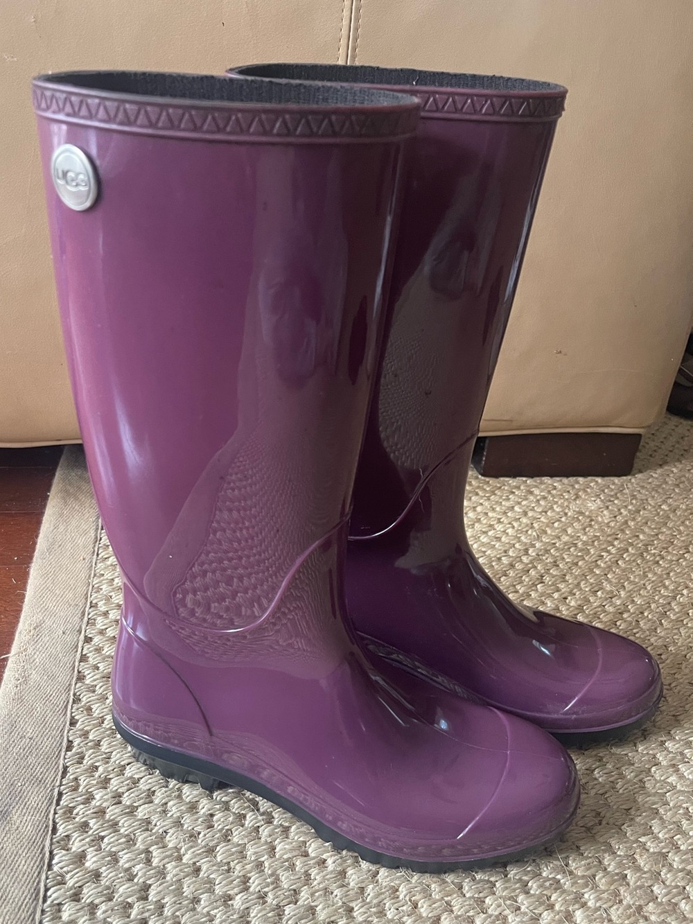 UGG Shaye Purple Rain Boots | Women's Size 6 | Original Box